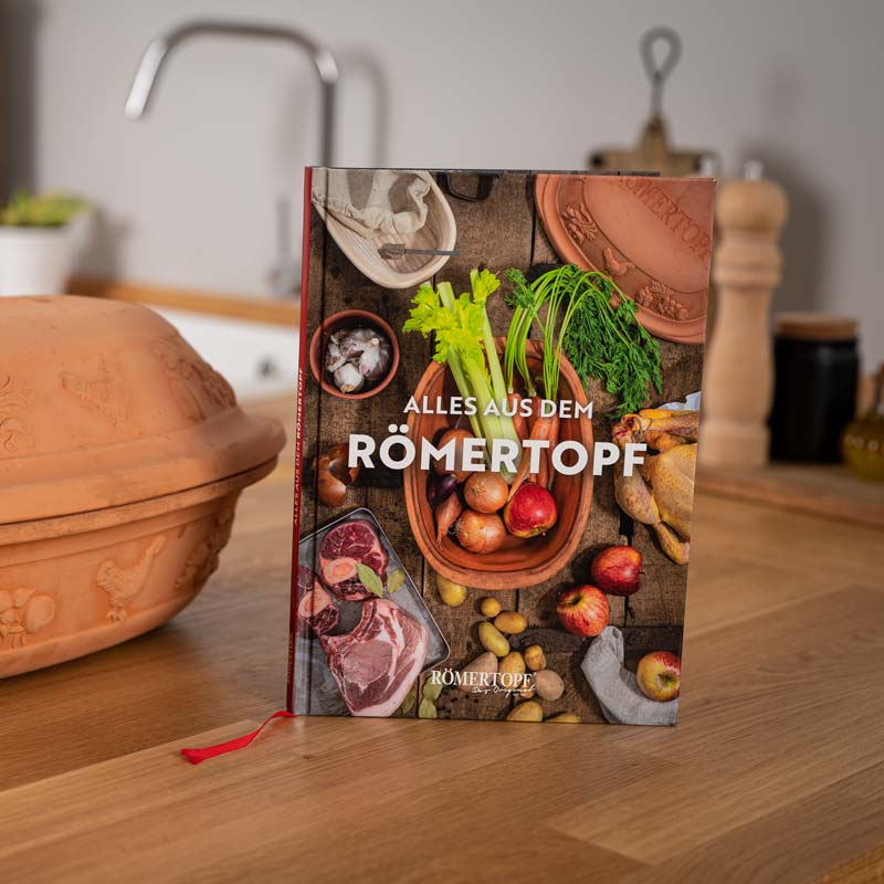 Alles aus dem Römertopf Kochbuch. Eines meiner Kochbücher.