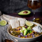 White Chicken Chili, Chili Blanco Rezept, weißes Chili con Carne mit Hähnchenfleisch