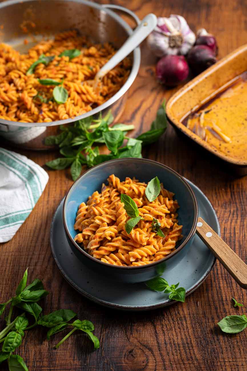 Nudeln mit Paprika Soße