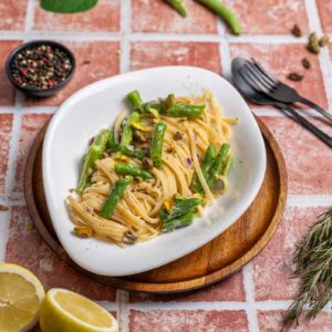 Pasta mit Stangenbohnen und Pistazien Rezept