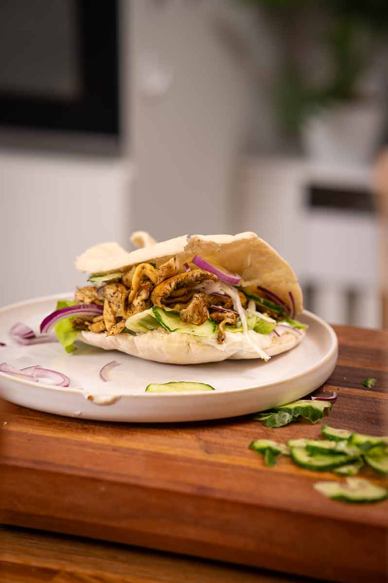 Veganes Gyros aus Austernpilzen selber machen Rezept