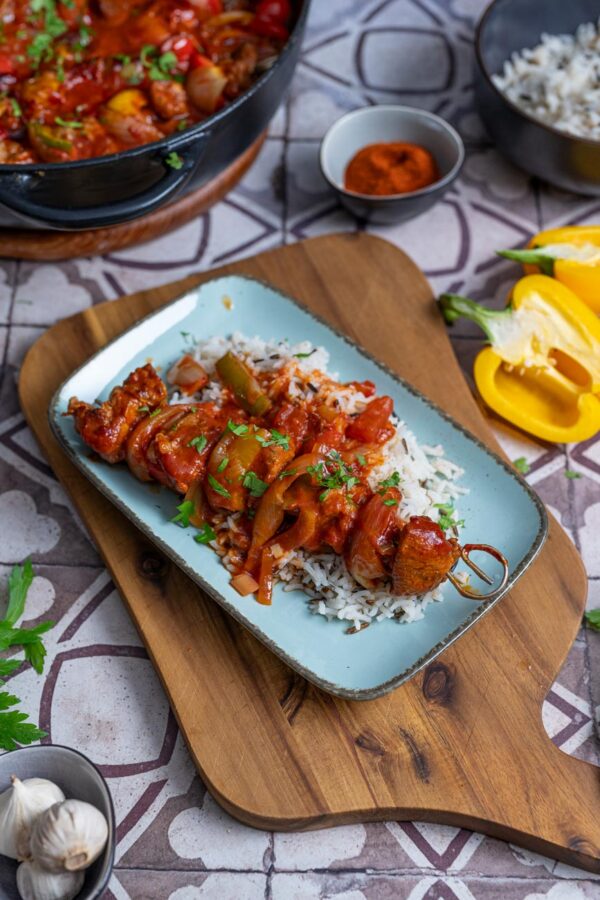 Hähnchen Kebab vom Spieß – saftiger, orientalischer Genuss aus dem Ofen