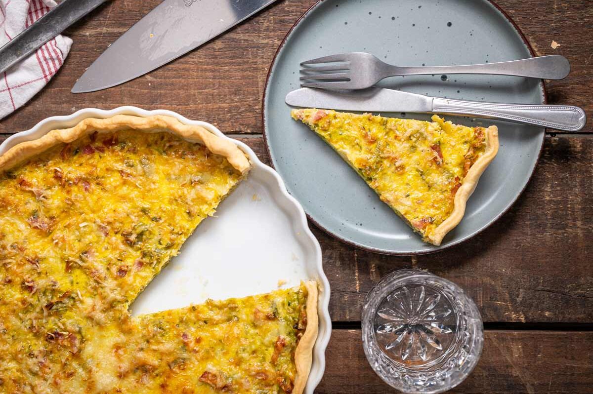 quiche lorraine mit lauch und speck
