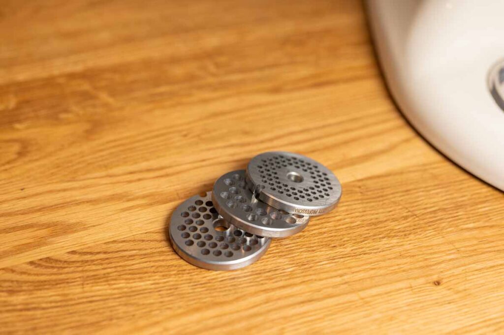 Zusätzliche Lochscheiben für den Schredder Pro Fleischwolf passend für KitchenAid Küchenmaschinen